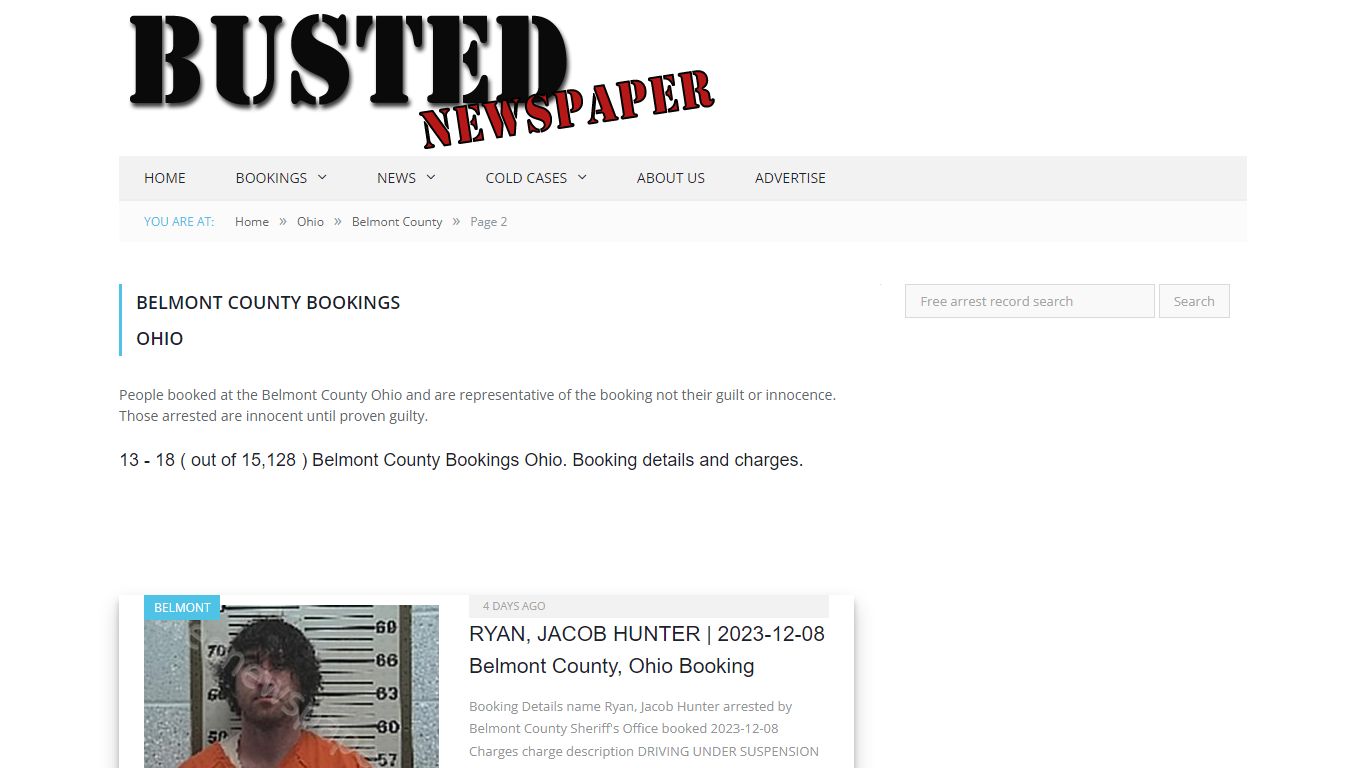 Belmont County, OH Mugshots - page 2 - BUSTEDNEWSPAPER.COM